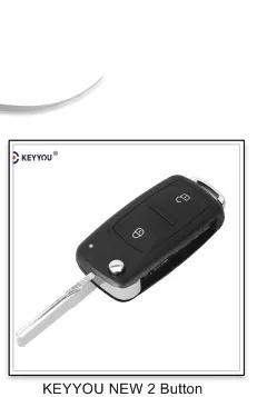 KEYYOU 20X Для VW Passat Polo Golf Touran Bora Ibiza Leon Octavia Fabia 3 кнопки складной Автомобильный Дистанционный флип-чехол для ключей Fob