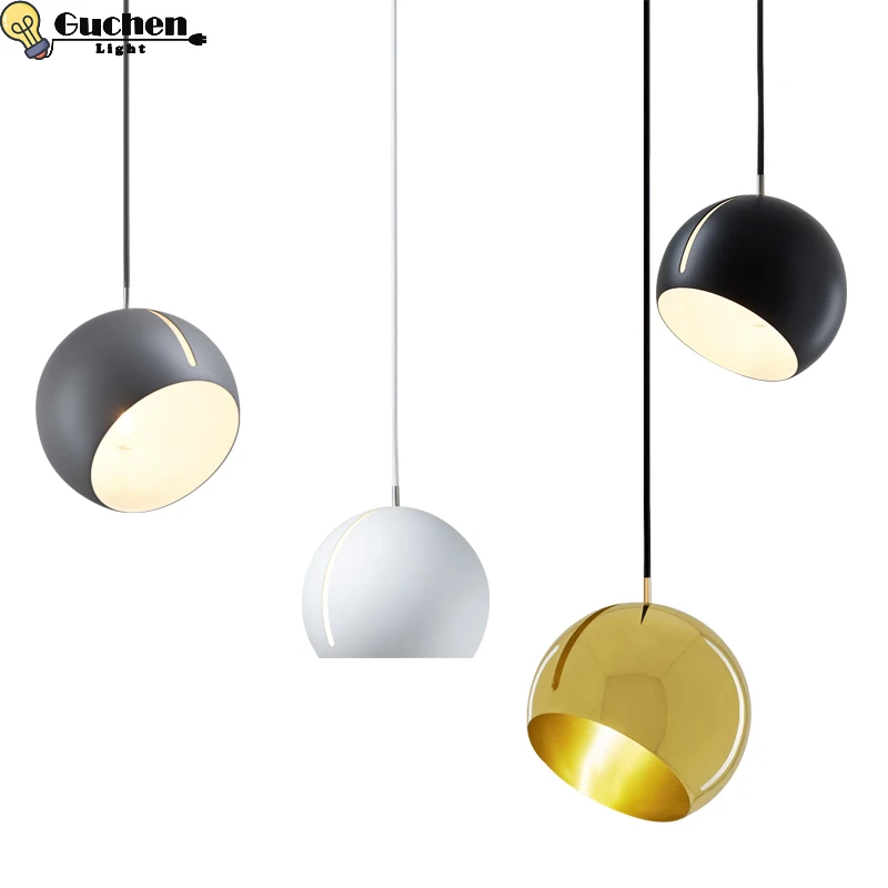 

Nordic simple bar hanglamps colored Pendant Light restaurant, bedroom, bedside lights, metal lampshade art and creative lighting