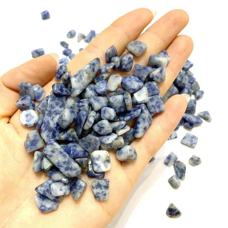 

Wholesale 50g Blue Point Crystal Gravel Mineral Crystal Chip Beads Home or Fountain Decor Gemstones Natural