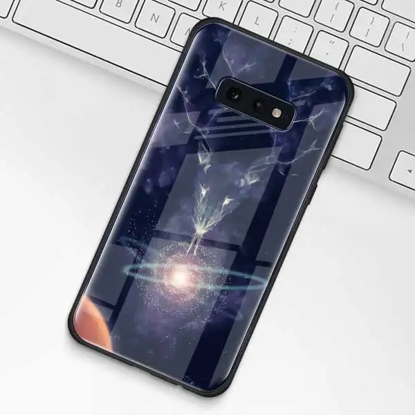 Чехол из закаленного стекла с изображением животных оленя льва для samsung Galaxy S10 S10e S9 S8 S10 Plus Note 9 A50 A30 - Цвет: 008