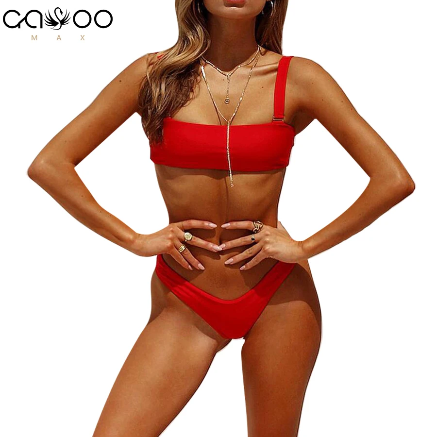 

Sexy Bandeau Bikini Set Women Sport Swimsuit 2018 Push Up Swimwear Brazilian Bikinis Beach Wear Solid Bathing maillot de bain