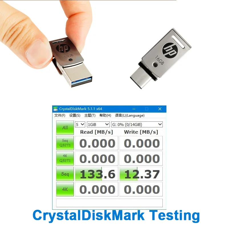 HP USB Flash Drive 32gb 64gb 16gb USB3.1 Pendrive DIY LOGO Custom Flash Memory Stick Metal DJ Disk