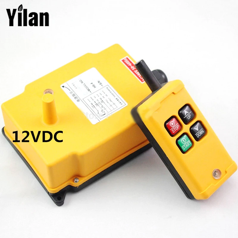 

HS-4 12V Single Speed 1 Transmitter+1 Receiver Hoist Industrial Wireless Remote Control Switch