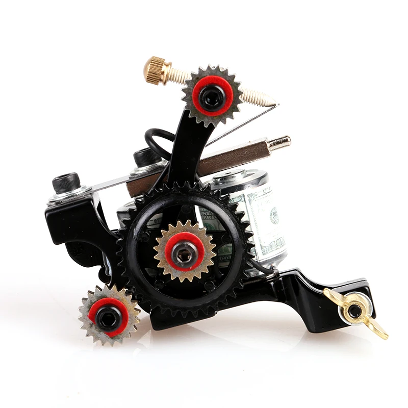 

Handmade Mini Gearwheel Tattoo Machine Shader 10 Wrap Coils Supplies Tattoo & Body Art TM8394