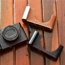 Genuine Leather Case Camera Bag Bottom Cover Half Body Set For Sony RX100 RX100 II III RX100 IV V RX100 VI With Strap Genuine Leather Case Camera Bag Bottom Cover Half Body Set For Sony RX100 RX100 II III RX100 IV V RX100 VI With Strap