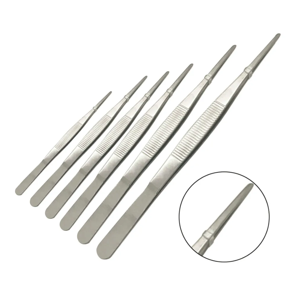 Precision Long Straight Forceps Tweezers 12.5cm/16cm/18cm/20cm/25cm