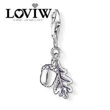 Очаровательный желудь Серебряный для женщин модный подарок женский стиль Шарм вечерние DIY модные ювелирные изделия Подходит европейский браслет Breloque