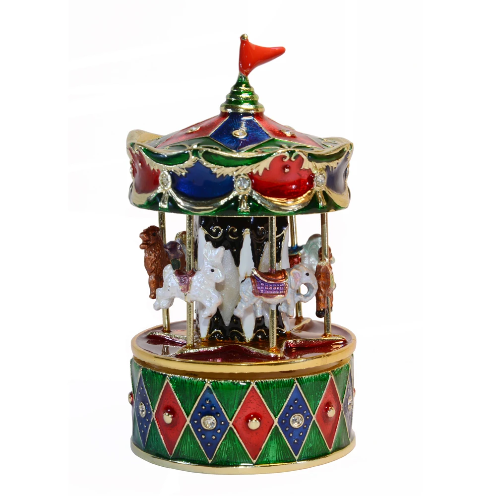 

luxury music box swivel carousel musical box birthday/Valentine's/Christmas/New year gift musical giftware