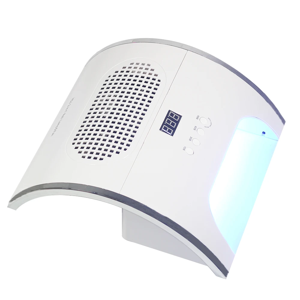 

2 In 1 Strong Power 80W Nail Fan Art Salon Suction Dust Collector Vacuum Cleaner Nail Dust Collector + UV LED Nail Dryer Lamp