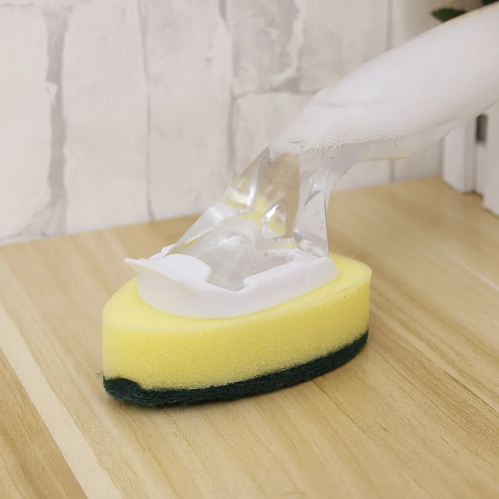 Кухонная Чистящая Щетка скраб миска для мытья посуды со сменной губкой жидкого