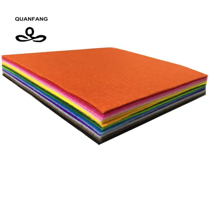 New Non Woven Felt Fabric 1mm Thickness Polyester Cloth Felts Of Home Decoration Pattern Bundle For Sewing Dolls Crafts 15x15cm