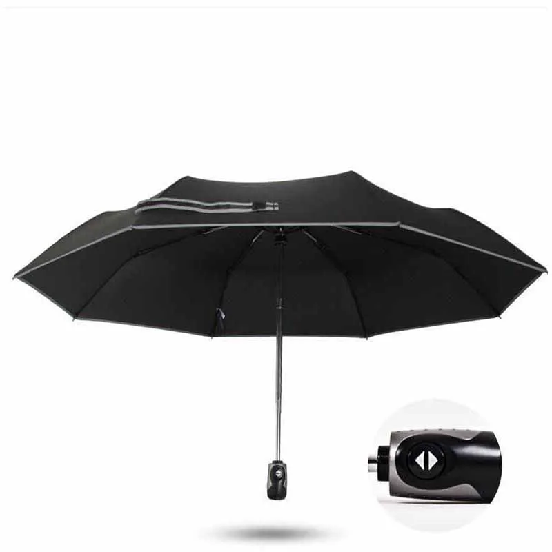 

Fully Automatic 8 Bone Umbrella Solid Color Folding Double Layer Reinforcement Windproof Advertising Umbrella Exquisite Compact
