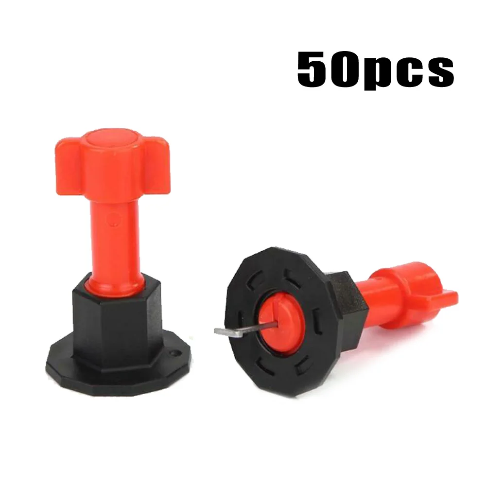

Kitchen Bathroom Flooring Tiling Tile Leveling System 50pcs Anti-lippage Plastics Stainless Steel Accessories Kit