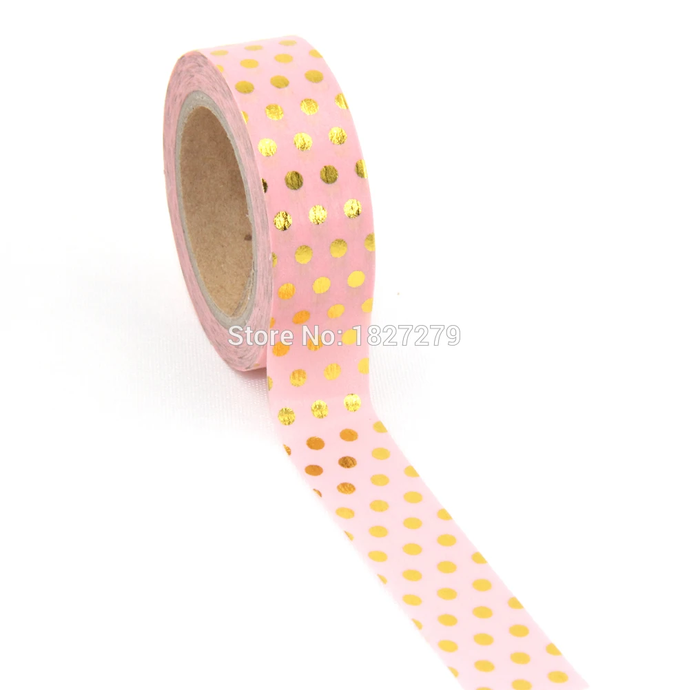 

New 1X Dot Masking Tape Washi Adhesive Stationery Decorative DIY Cute Cartoon Scrapbooking Paper Dot Free shipping