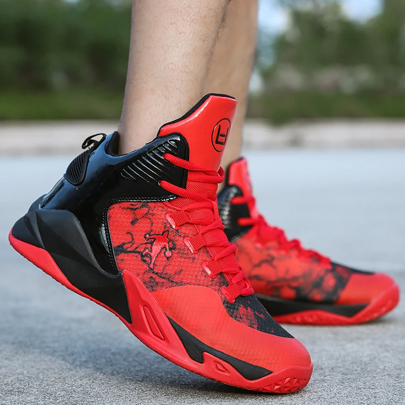 

High-top Basketball Shoes Men Cushioning Light Jordan Basketball Sneakers Anti-skid Breathable Outdoor Sports Men's Jordan Shoes
