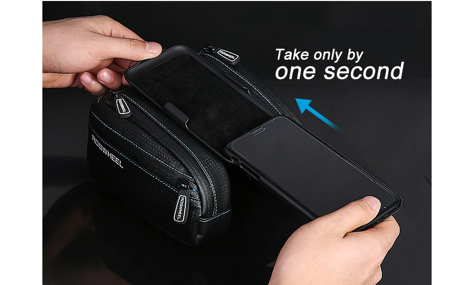 Flash Deal ROSWHEEL TANK  2.4L Bike Bicycle front tube Double Pouch Bags With two 4.7-6.0 inch iPhone7 6 6s plus Samsun Huawei Cycling bag 2