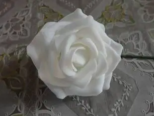 7 см, 14 цветов, ПЭ пена, розовые цветы, свадебное украшение, букет цветов, искусственные розы, искусственный цветок для свадьбы, автомобильный Декор - Цвет: WHITE