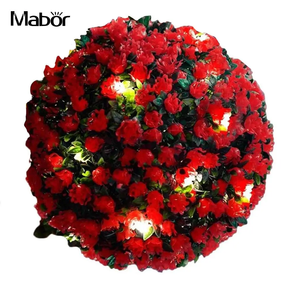 

2018 Hot Sale Light String 20LED Solar Rose Topiary Ball String Light Outdoor Wedding Xmas Decor Drop Shipping