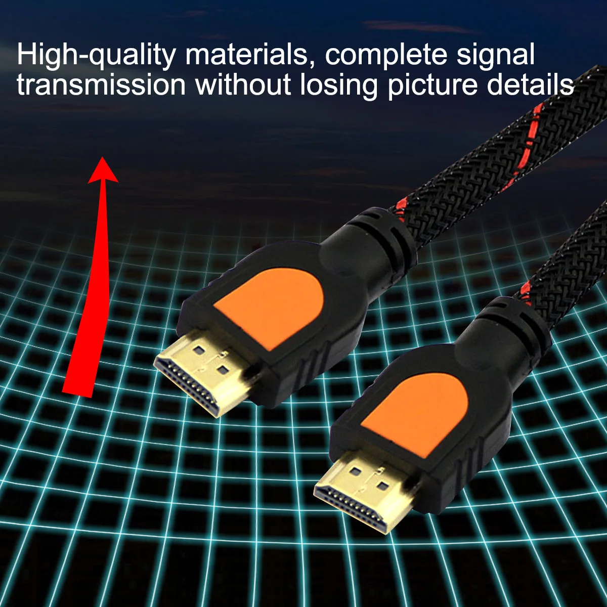 Фотофон 1 фут для HD TV 3D 1080p One Feet HDMI 4 в золотистой оплетке|Кабели HDMI| |