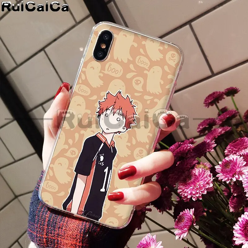 RuiCaiCa Haikyuu Хината атак аниме ТПУ Мягкий силиконовый чехол для телефона для iPhone X XS MAX 6 6S 7 7plus 8 8Plus 5 5S XR