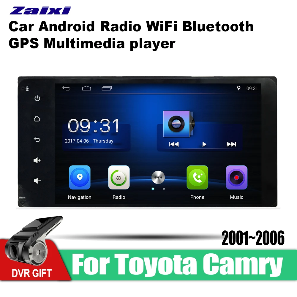

ZaiXi car gps multimedia player For Toyota Camry 2001~2006 car Android navigation raido video audio player stereo audio wifi