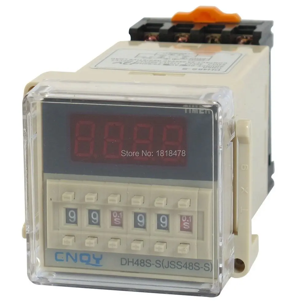 

DH48S-S AC/DC12V SPST 8P 0.1S-99H Timer Delay DIN Rail Time Relay DH48S-S w Socket