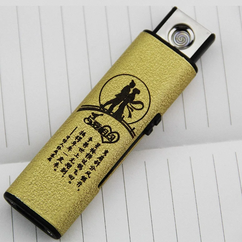 Meet with Love Креативный маленький USB светильник er ветрозащитный светильник er беспламенный Электрический светильник для электронной зарядки металлический светильник с usb-портом - Цвет: Meet with Love