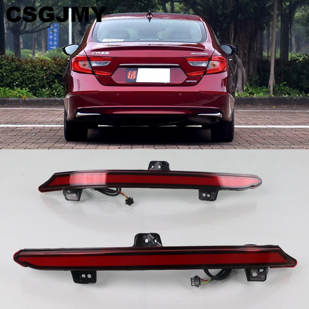 2 шт. задняя противотуманная фара для Honda Accord Inspire Plug& Play Автомобильный светодиодный задний бампер тормозной светильник динамический сигнал поворота отражатель