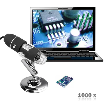 

Wholesale 500x 800x 1000x Digital USB Microscope 2MP 8 LED Tripod Base Mini Camera LED for mac Electronic Window System