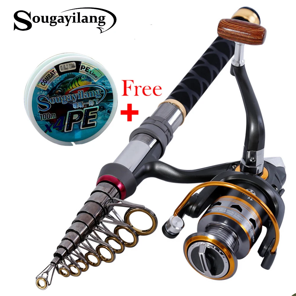 Sougayilang Stick Fishing Rod de Carbon Fiber Fishing Rod for Fish Olta
