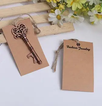 

150pcs/lot Wedding Souvenirs Wedding Tags Antique Copper Skeleton Key Beer Bottle Opener with Escort Tags Place Cards SL6026