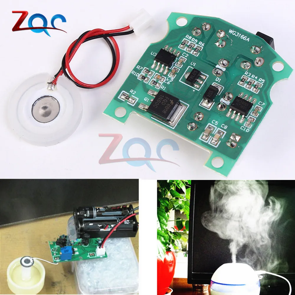 

20mm 113KHz Ultrasonic Humidifier Mist Maker USB Ceramic Atomizer Transducer Humidified Plate Accessories + PCB Module D20mm