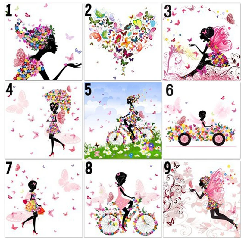 

New Arrival 3D Square Diamond Painting Cartoon Fairy Cross Stitch Kit DIY Set Embroidery Rhinestone Home Decor Needlework DP270