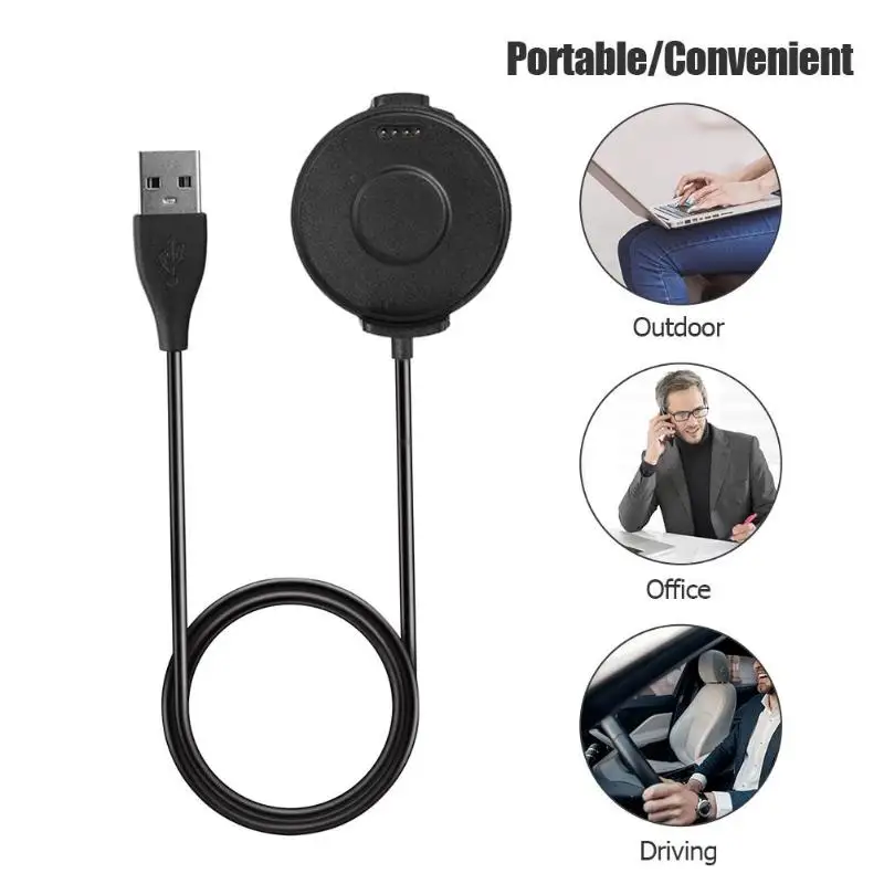 1 м Магнитный usb-кабель для зарядки Ticwatch Pro 5 V 500-700mA настольная зарядная док-станция Колыбель провод для смарт-электронные часы