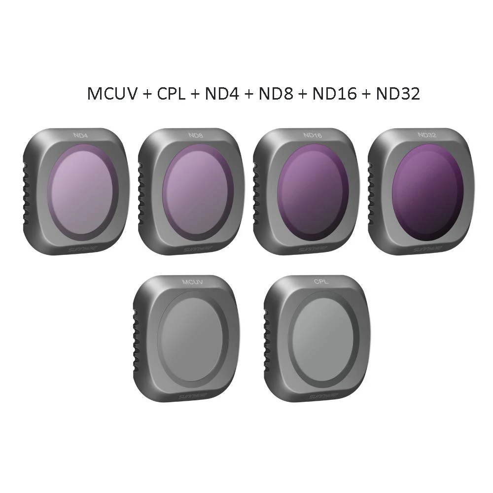 Комплект фильтров для объектива камеры UV CPL ND4 ND8 фильтр для DJI Mavic 2 Pro Drone аксессуары для профессиональной камеры MCUV N16 N32 фильтр - Цвет: MCUV CPL ND4 8 16 32