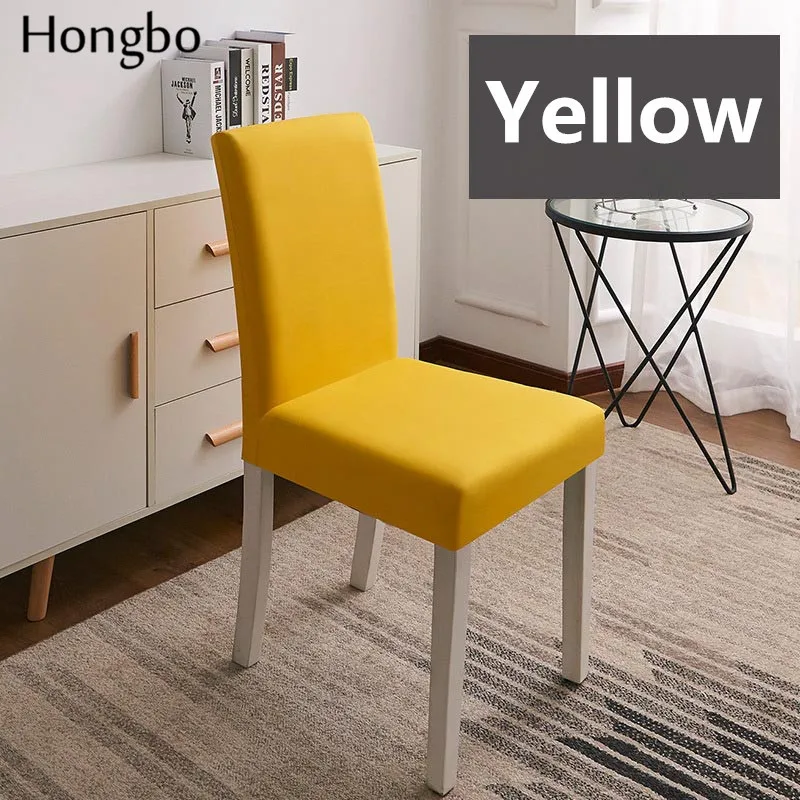 

Hongbo Modern Plain Color Chair Cover Spandex Stretch Elastic Wedding Banquet Chair Covers Dining Seat Pastoral Hotel Cover