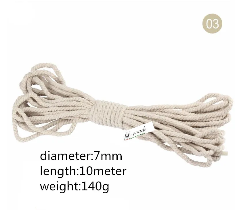 Бежевая хлопковая веревка 5 мм-20 мм хлопок толстые шнуры для декоративных аксессуаров ручной работы