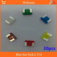 6 моделей 7.5A до 30A мини тип авто предохранитель, Япония PEC Автомобильные предохранители для Honda Toyota Audi BMW GM VW и т. Д. Всего 30 шт