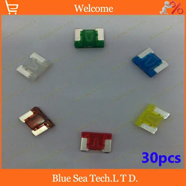 

6 models 7.5A to 30A Original mini type Auto fuse,Japan PEC car fuses for Honda Toyota Audi BMW GM VW etc.Total 30 PCS