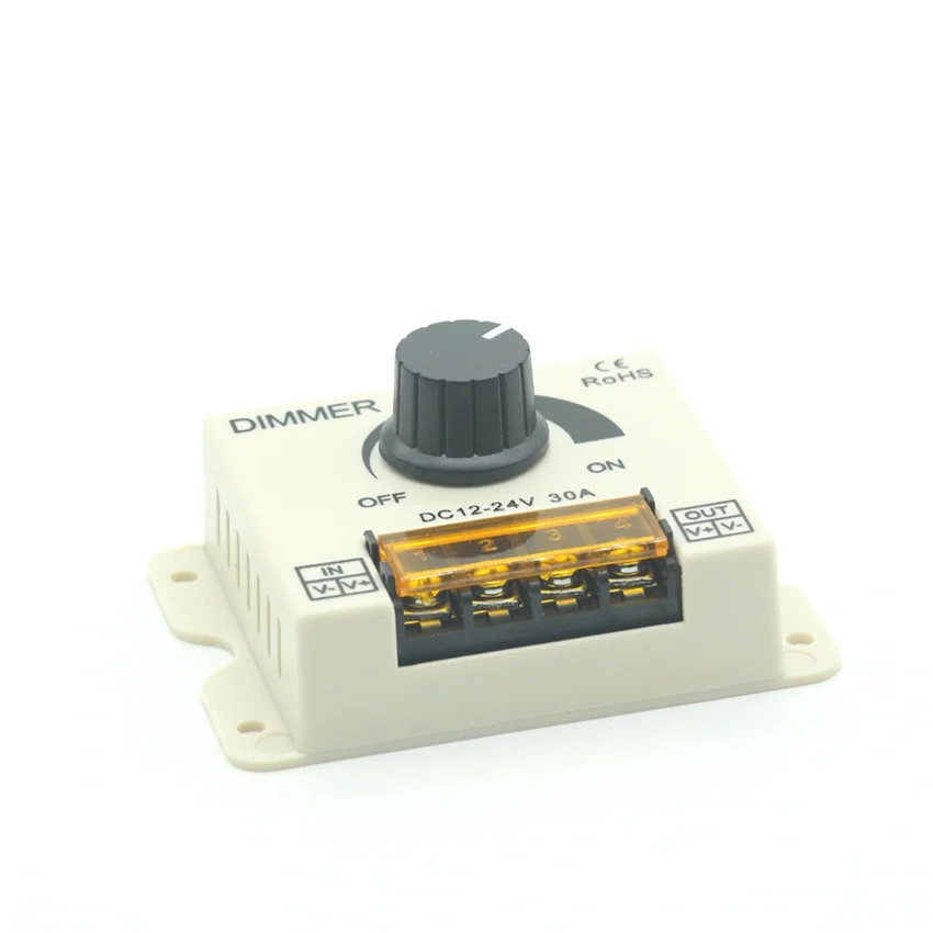 Светодиодный диммер DC12V 24V 8A 30A контроллер переключателя Регулируемая яркость