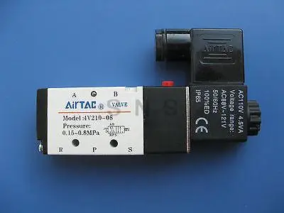 

Electric Solenoid Valve 4V210-08 AC110V 2 Position 5 Way 1/4"PT