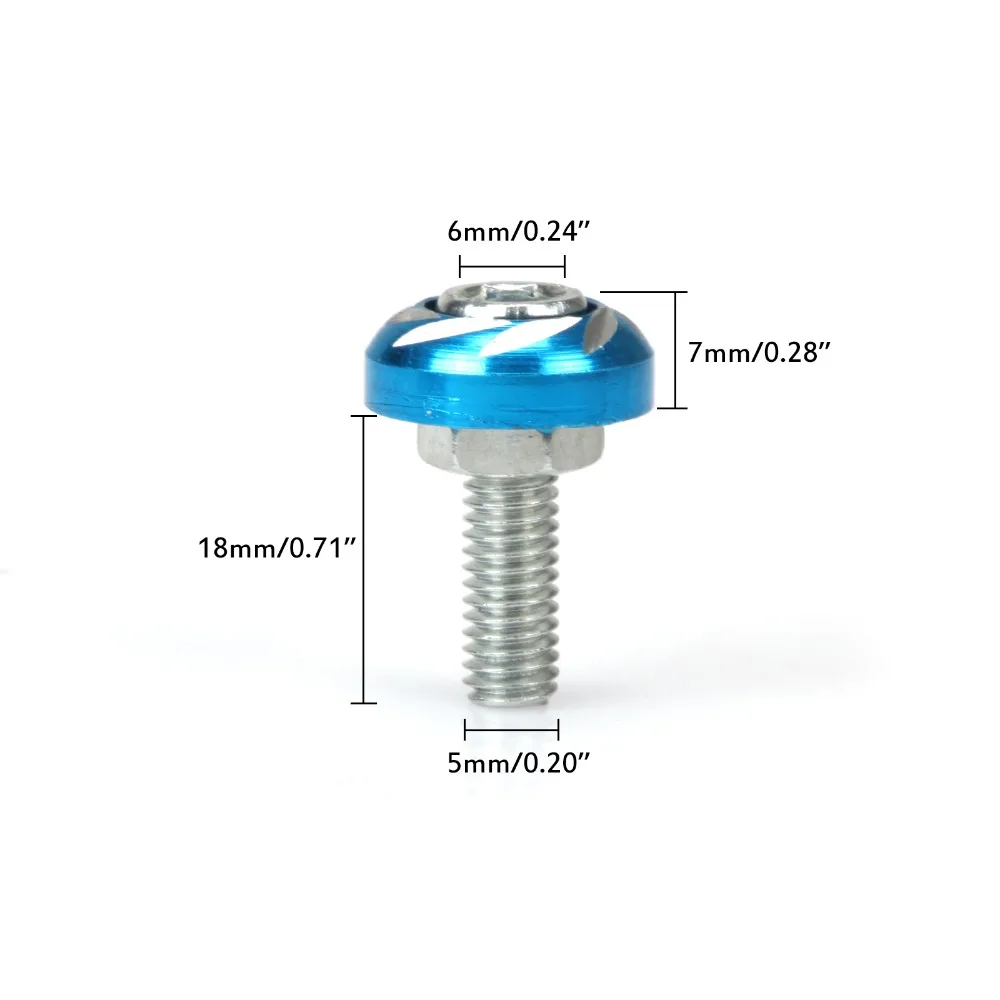 5 шт. 6 мм пластина винт+ болт+ гайка алюминиевый сплав Лицензия для мотоцикла/электромобиля красочные авто аксессуары Металл красный синий