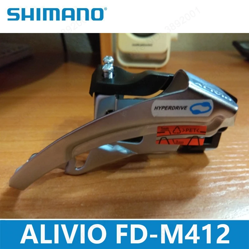 SHIMANO Alivio FD-M412 Derailleur delantero Triple y 7/8 velocidad Drivetrains montaña bicicleta piezas ciclismo 31,8/34,9mm Top swing