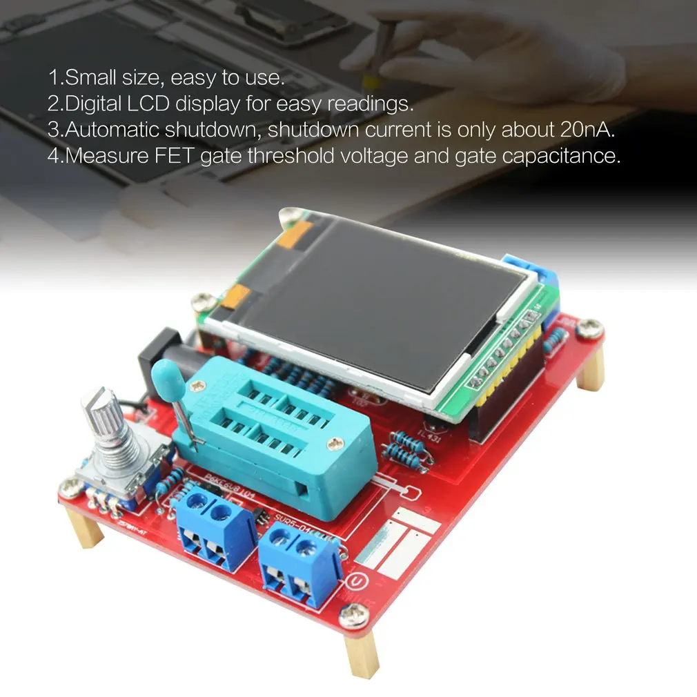 GM328 DIY Транзистор тестер инструмент Запчасти измерения частоты метр ЖК дисплей