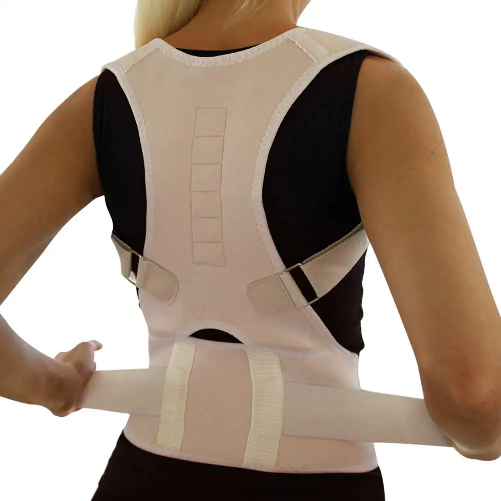 

Men Women Adjustable Sitting Posture Corrector Magnetic Shape Body Shoulder Brace Belt Back Vertebra Correct Therapy Safety Wear