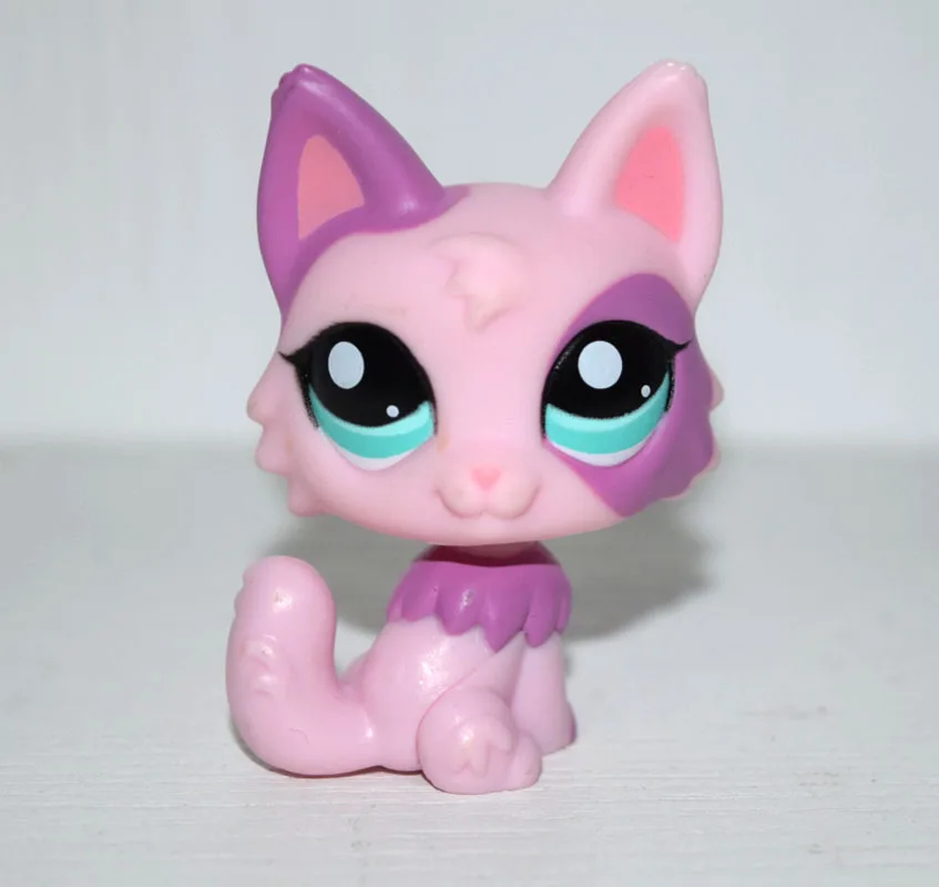 

Pet Shop Animal Blue Eyes Purple Pink Fox Figure Doll Child Toy