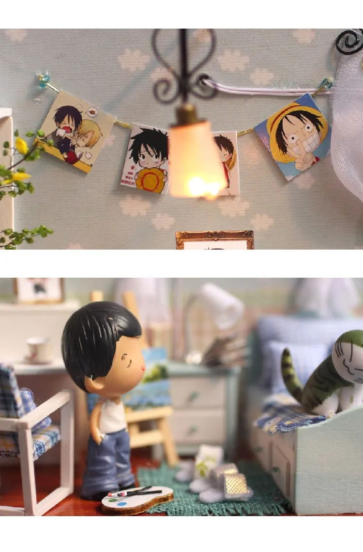 Красивый Кукольный дом DIY деревянный Miniatura номер коробка ручной работы 3D миниатюрный кукольный домик дерево девушка бойфренд День рождения Валентина подарки