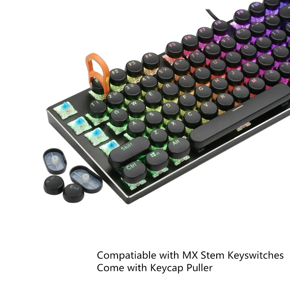 Круглые колпачки клавиш машинки для механической клавиатуры Cherry MX Outemu Stem Doubleshot с