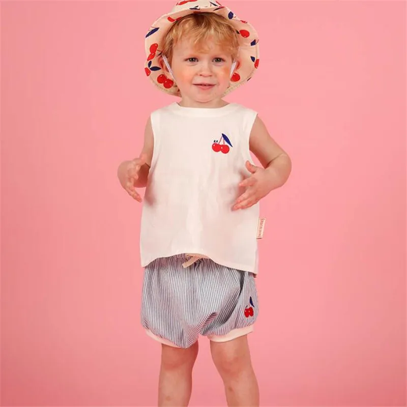 

EnkeliBB Korean Brand Toddler Boys and Girls Summer Bloomers Cute Cherry Bottoms Baby Bloomers For Summer Bebe De Pi** Kids