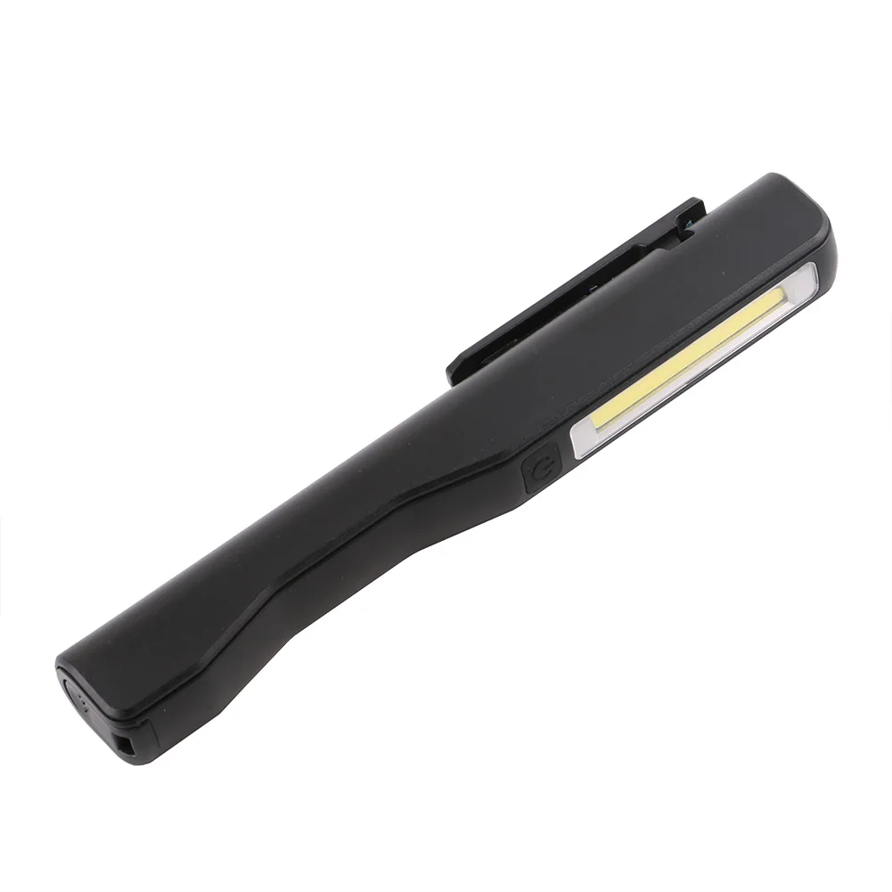 4 цвета мини-инспекционная Лампа COB светодиодный USB Перезаряжаемый Магнитный ручной фонарь с зажимом для ручки фонарик для работы фонарь для кемпинга - Испускаемый цвет: Black